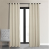 Signature Neutral Ground Grommet Blackout Velvet Curtain