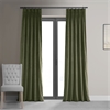 Signature Hunter Green Pleated Blackout Velvet Curtain