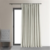 Signature Warm Off White Extra Wide Velvet Blackout Pole Pocket Curtain