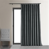 Signature Natural Grey Extra Wide Blackout Velvet Curtain