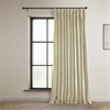 Light Beige Heritage Plush Velvet Extrawide Curtain