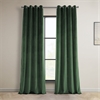 Eden Green Heritage Plush Velvet Grommet Curtain