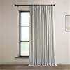 Signature Misty White Plush Velvet Extrawide Hotel Blackout Curtain