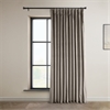 Signature Library Taupe Plush Velvet Extrawide Hotel Blackout Curtain