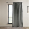 Signature Nightlife Grey Plush Velvet Extrawide Hotel Blackout Curtain