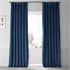 Signature Dreamland Blue Plush Velvet Hotel Blackout Curtain