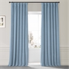 Signature Starry Blue Plush Velvet Hotel Blackout Curtain