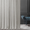 Bliss White Belgian Heavy Faux Linen Curtain