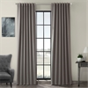 Neutral Grey Pole Pocket Blackout Room Darkening Curtain