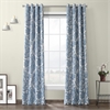 Tea Time China Blue Grommet Blackout Room Darkening Curtain