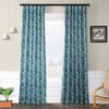 Abstract Teal Blackout Room Darkening Curtain