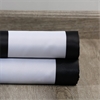 Awning Black & Fog White Stripe Blackout Room Darkening Swatch