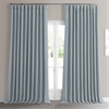 Heather Grey Faux Linen Extra Wide Room Darkening Curtain