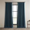 Story Blue Faux Linen Room Darkening Curtain