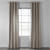 Fog Grey Cotton Textured BarkWeave Grommet Curtain