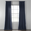 Elegant Navy Cotton Textured BarkWeave Curtain