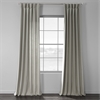 Mist Grey Cotton Textural LinenWeave Curtain