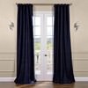 Navy Textured Dupioni Silk Curtain