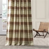 Mallur Ruby Silk Plaid Curtain