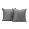 Cambridge Grey Silk Stripe Cushion Covers - Pair