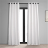 Prime White Dune Textured Hotel Blackout Cotton Grommet Curtain