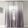 Ombre Plum Faux Linen Semi Sheer Curtain