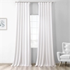 Snow White Thermal Room Darkening Heathered Italian Woolen Weave Curtain