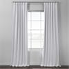 White Italian Textured Faux Linen Hotel Blackout Curtain