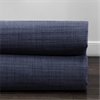 Pacific Blue Italian Textured Faux Linen Hotel Blackout Swatch