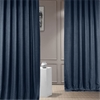 Sergeants Blue Italian Faux Linen Curtain