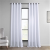 Dove White Italian Faux Linen Grommet Curtain