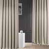 Taupe Grey Italian Faux Linen Curtain