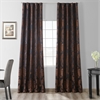 Magdelena Black & Cognac Designer Damask Curtain