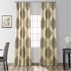 Ellaria Silver & Ivory Designer Damask Curtain