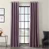 Smokey Plum Grommet Blackout Vintage Textured Faux Dupioni Silk Curtain