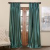 Peacock Blackout Vintage Textured Faux Dupioni Pleated Curtain