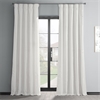 Off White Vintage Textured Faux Dupioni Silk Curtain