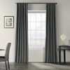 Arrowhead Grey Vintage Textured Faux Dupioni Silk Curtain