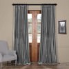 Storm Grey Blackout Extra Wide Vintage Textured Faux Dupioni Curtain