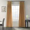 Flax Gold Vintage Textured Faux Dupioni Silk Curtain