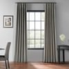 Silver Blackout Vintage Textured Faux Dupioni Curtain