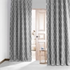 Aiden Gray Printed Cotton Hotel Blackout Curtain