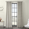 Martinique Taupe Grommet Printed Cotton Curtain