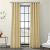 Martinique Yellow Grommet Printed Cotton Curtain