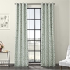 Martinique Aqua Grommet Printed Cotton Curtain