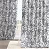 Edina Washed Grey Printed Cotton Curtain