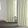 Garden Path Moss Green Printed Cotton Curtain