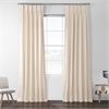 English Cream Solid Cotton Pleated Curtain