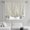 Illusions Silver Grey Printed Cotton Tie-Up Window Shade