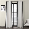 Fresh Popcorn and Millstone Grey Grommet Vertical Colorblock Curtain